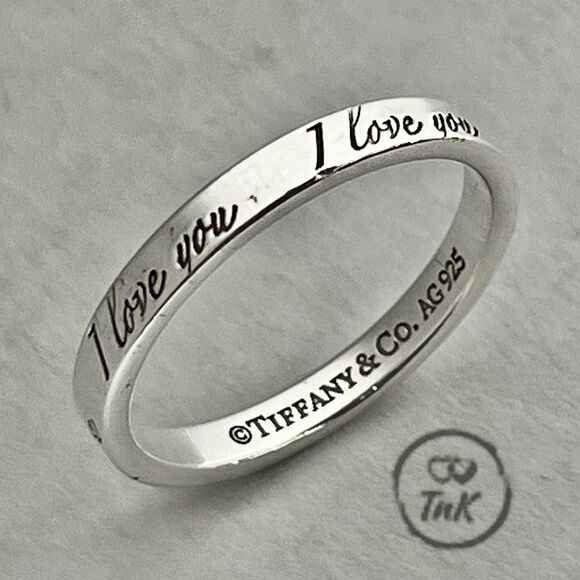 Tiffany & Co. Jewelry - Tiffany Retired Notes "I Love You" Ring - Sterling Silver - Size 8.5